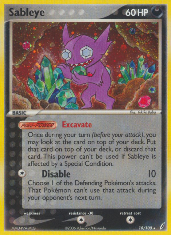 Sableye 10/100 EX Crystal Guardians
