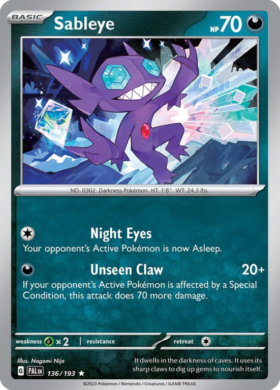 Sableye 136/193 Scarlet & Violet Paldea Evolved