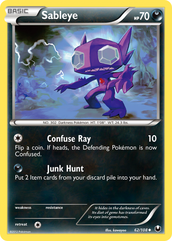 Sableye 62/108 Black & White Dark Explorers