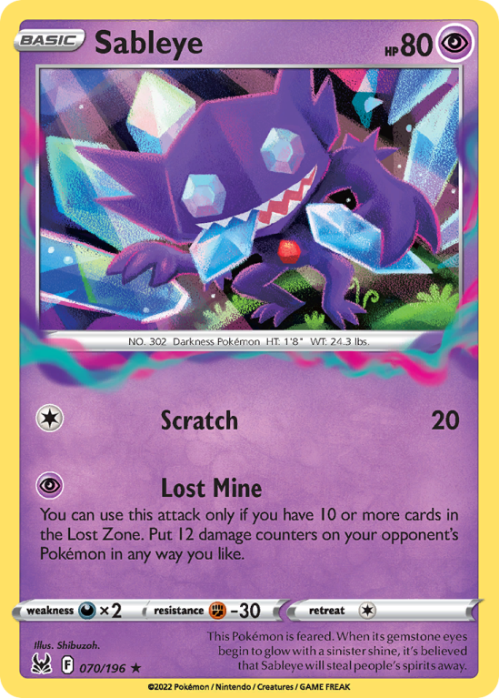 Sableye 70/196 Sword & Shield Lost Origin