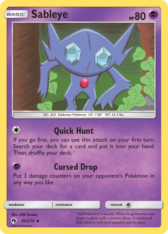 Sableye 96/214 Sun & Moon Lost Thunder