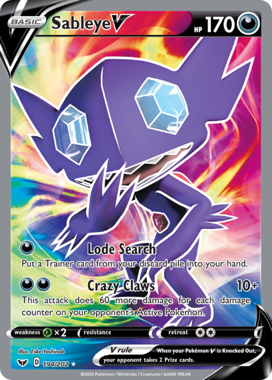 Sableye V 194/202 Sword & Shield Sword & Shield