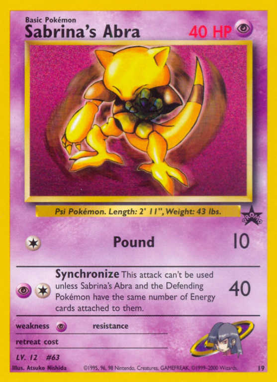 Sabrina's Abra 19/53 Base Wizards Black Star Promos