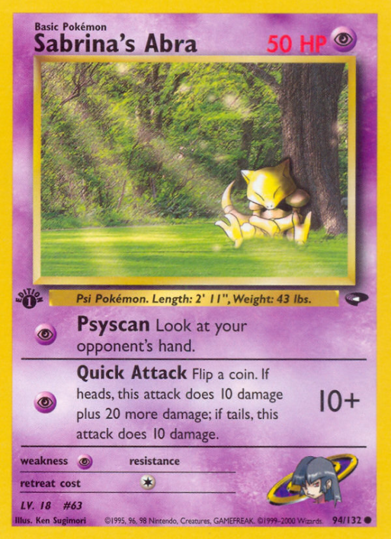Sabrina's Abra 94/132 Gym Gym Challenge