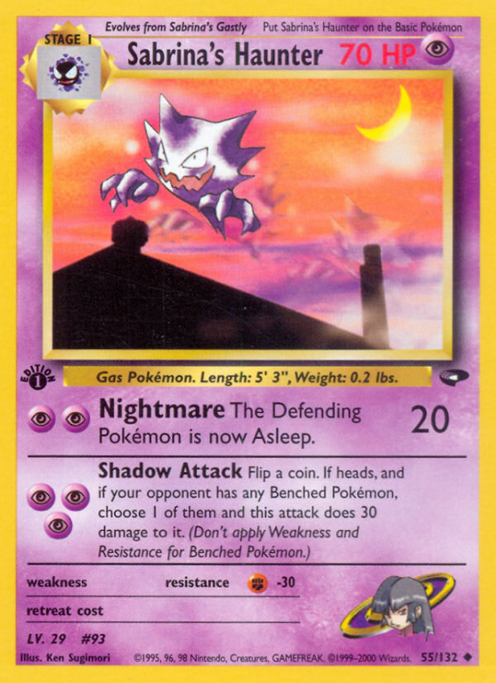 Sabrina's Haunter 55/132 Gym Gym Challenge