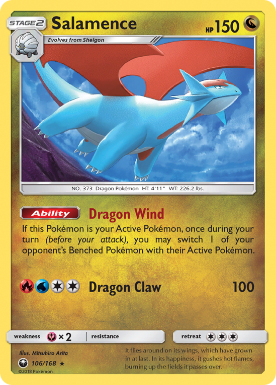 Salamence 106/168 Sun & Moon Celestial Storm