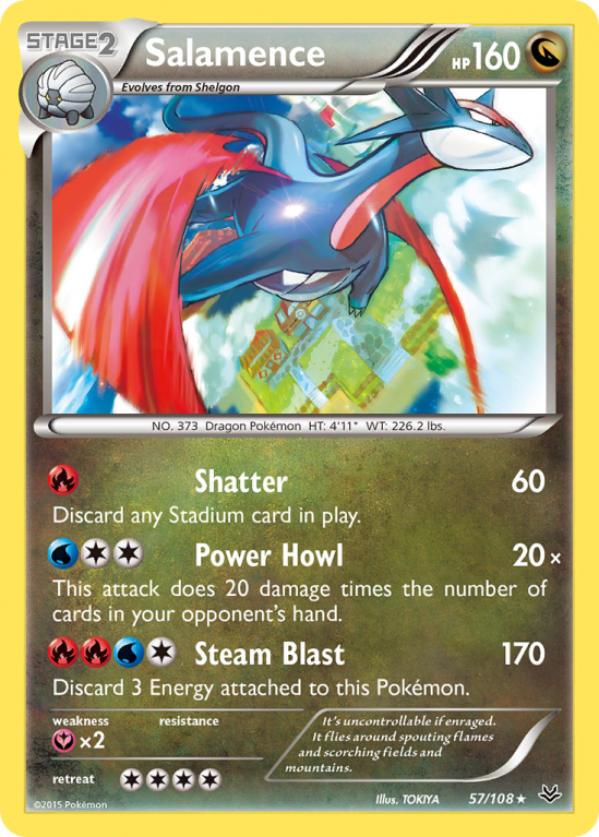 Salamence 57/108 XY Roaring Skies