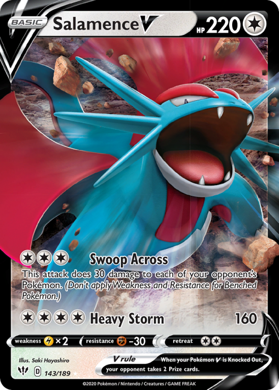 Salamence V 143/189 Sword & Shield Darkness Ablaze