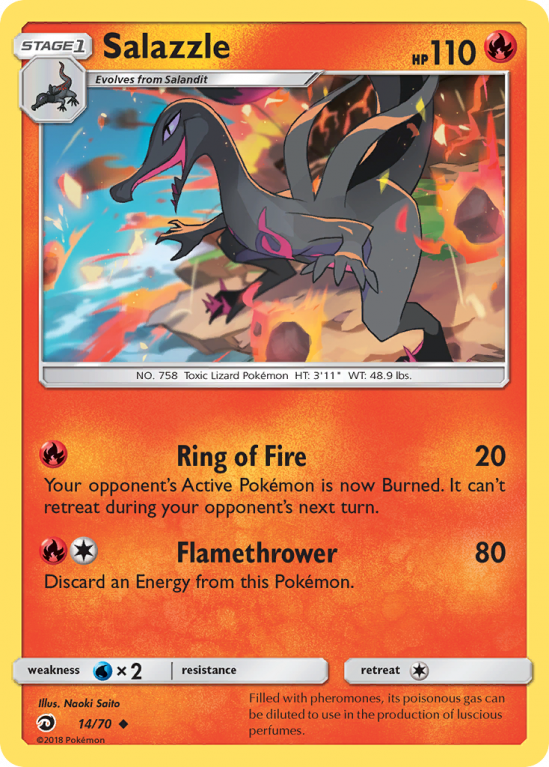 Salazzle 14/70 Sun & Moon Dragon Majesty