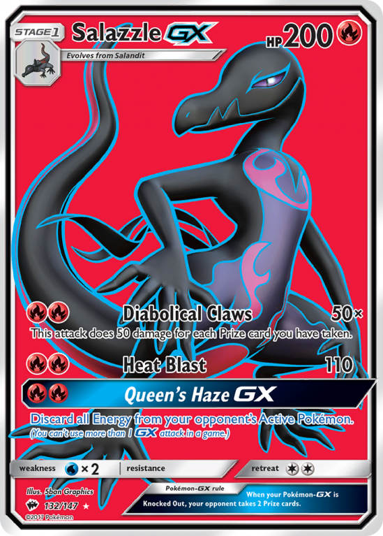 Salazzle-GX 132/147 Sun & Moon Burning Shadows