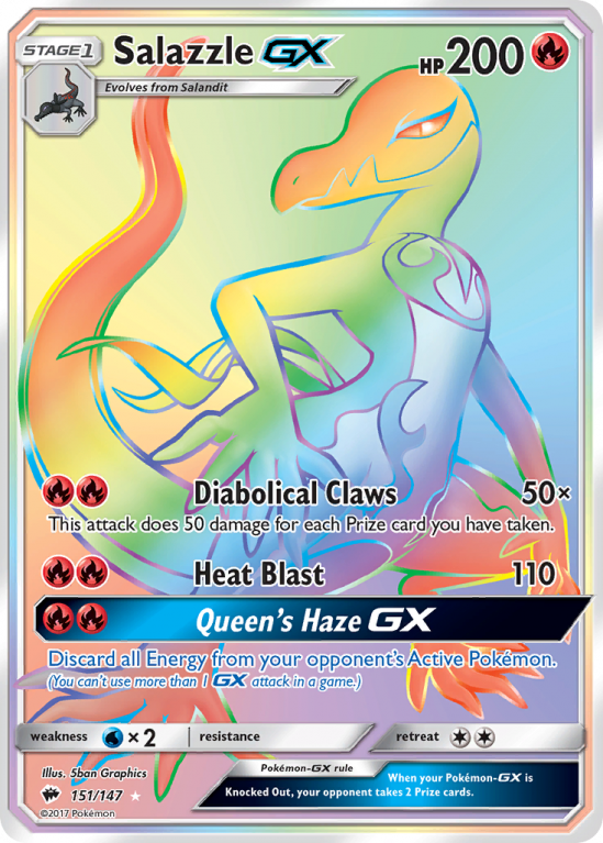 Salazzle-GX 151/147 Sun & Moon Burning Shadows