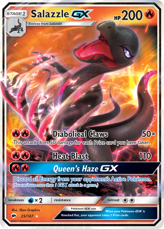 Salazzle-GX 25/147 Sun & Moon Burning Shadows