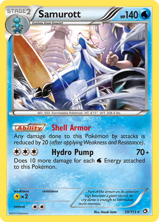 Samurott 39/113 Black & White Legendary Treasures