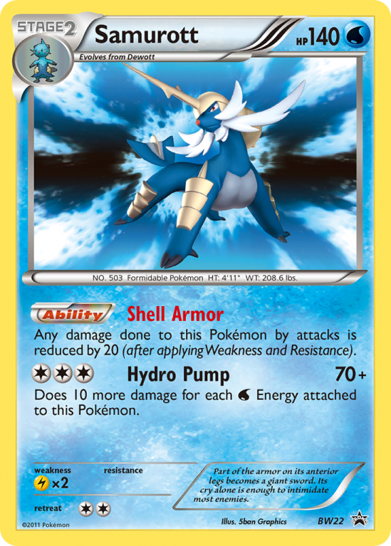 Samurott BW22/101 Black & White BW Black Star Promos