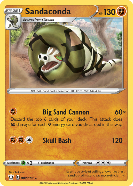 Sandaconda 82/163 Sword & Shield Battle Styles