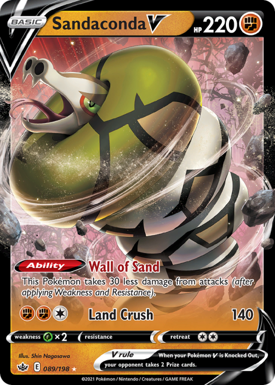 Sandaconda V 89/198 Sword & Shield Chilling Reign