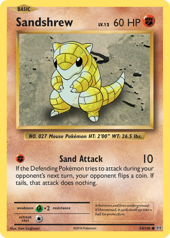 Sandshrew 54/108 XY Evolutions