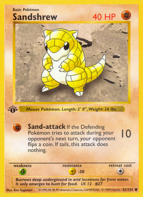 Sandshrew 62/102 Base Base Set