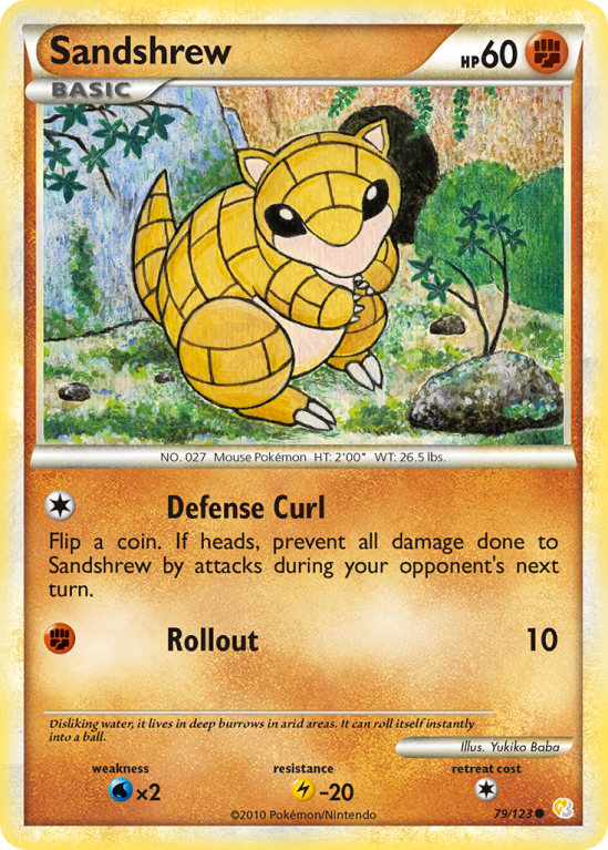 Sandshrew 79/123 HeartGold & SoulSilver HeartGold & SoulSilver