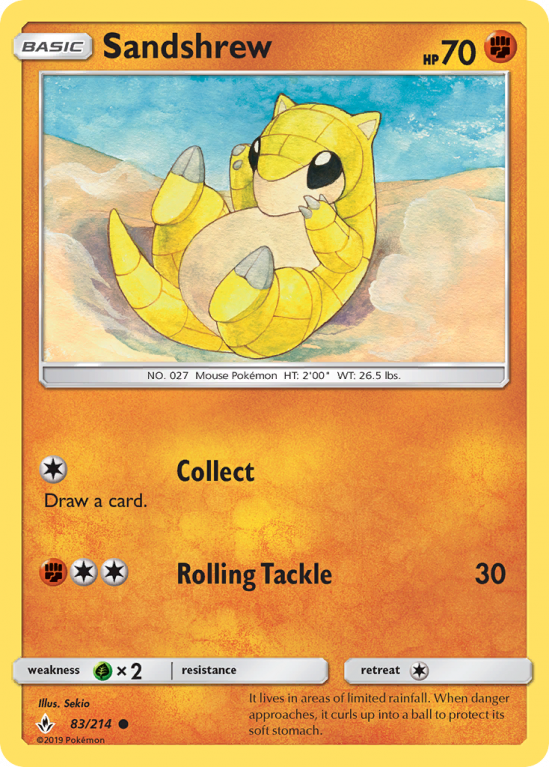 Sandshrew 83/214 Sun & Moon Unbroken Bonds