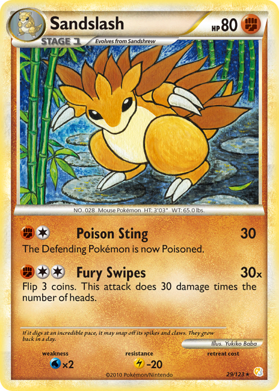 Sandslash 29/123 HeartGold & SoulSilver HeartGold & SoulSilver
