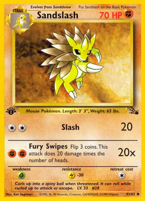 Sandslash 41/62 Base Fossil