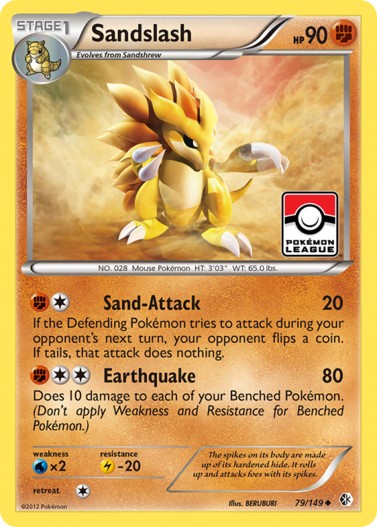 Sandslash 79/149 Black & White Boundaries Crossed