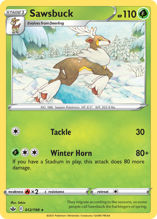 Sawsbuck 12/198 Sword & Shield Chilling Reign