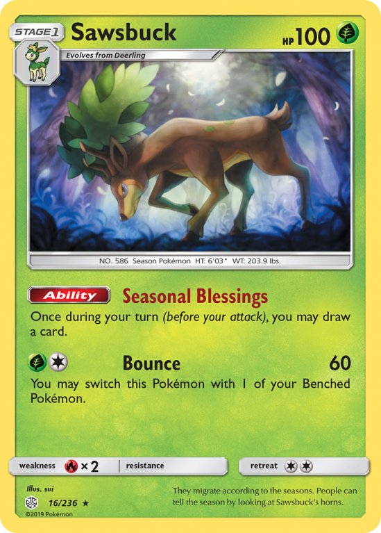 Sawsbuck 16/236 Sun & Moon Cosmic Eclipse