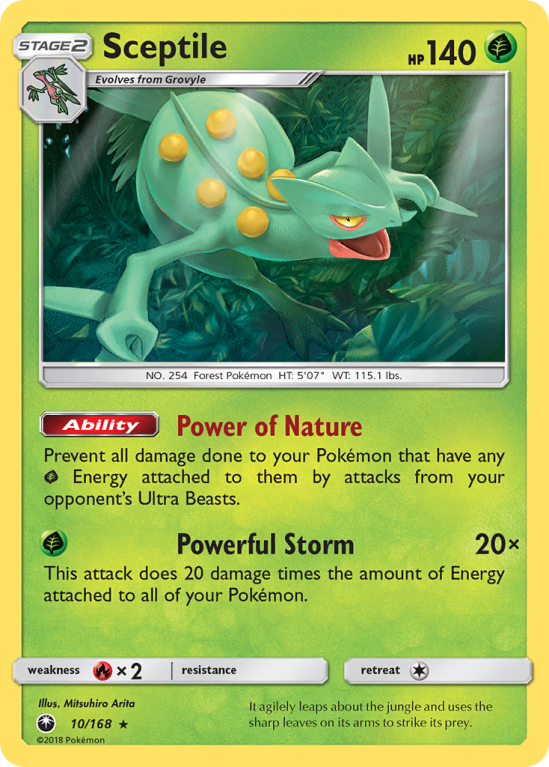 Sceptile 10/168 Sun & Moon Celestial Storm