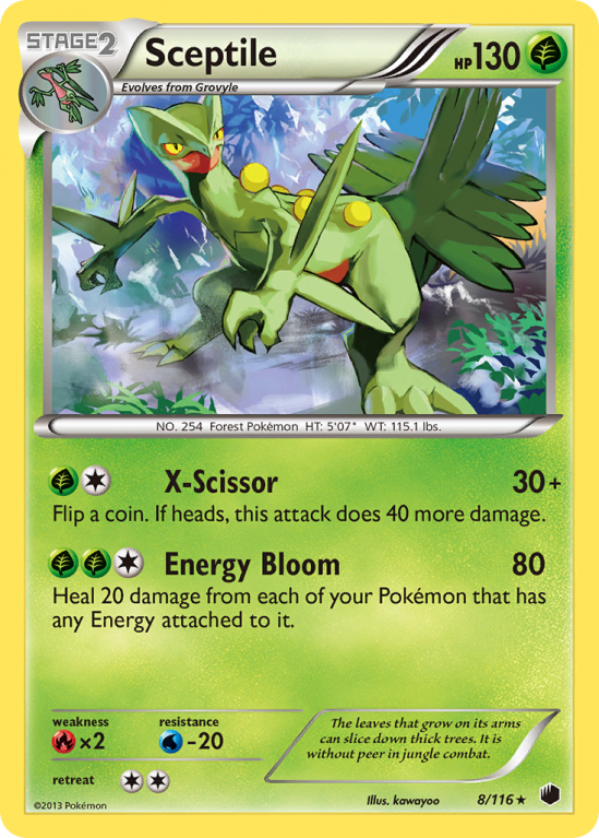 Sceptile 8/116 Black & White Plasma Freeze