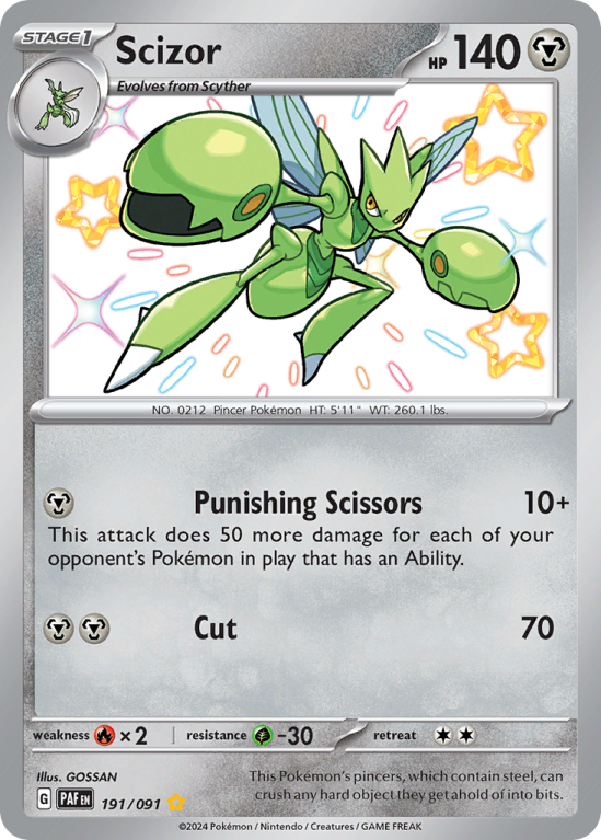 Scizor 191/91 Scarlet & Violet Paldean Fates