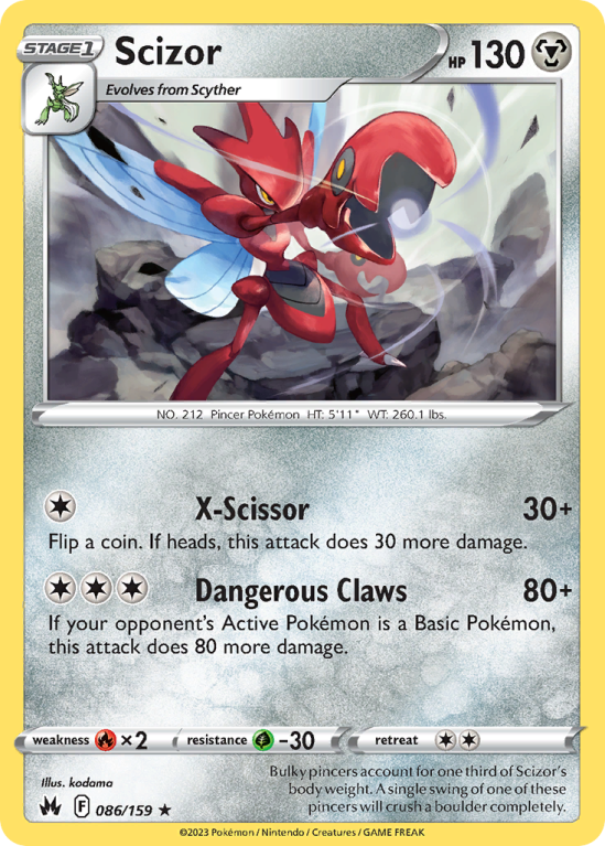 Scizor 86/159 Sword & Shield Crown Zenith