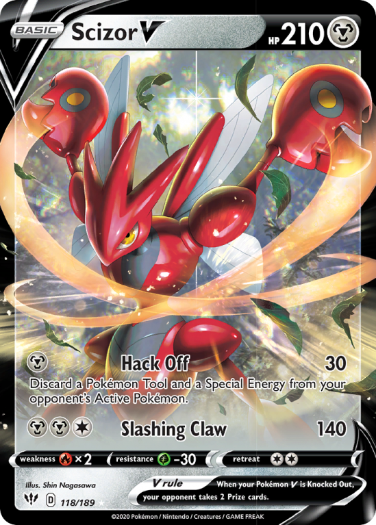 Scizor V 118/189 Sword & Shield Darkness Ablaze