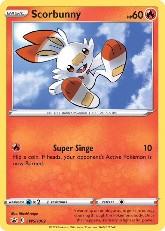 Scorbunny SWSH002/103 Sword & Shield SWSH Black Star Promos