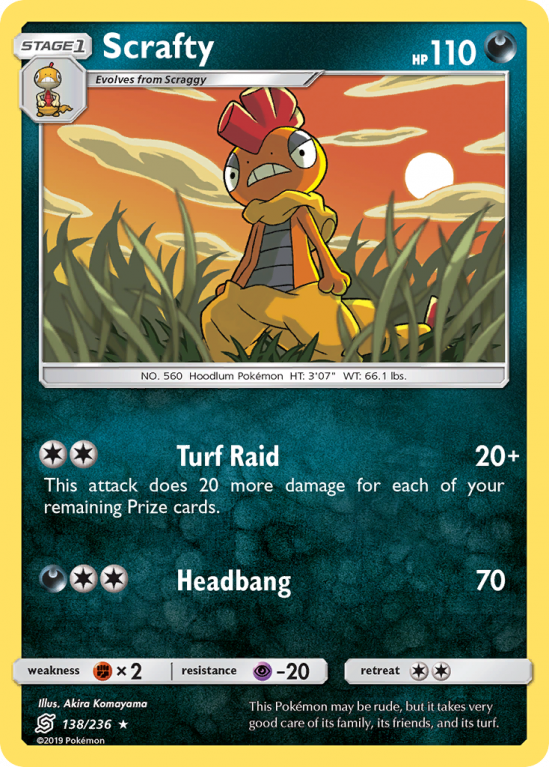 Scrafty 138/236 Sun & Moon Unified Minds
