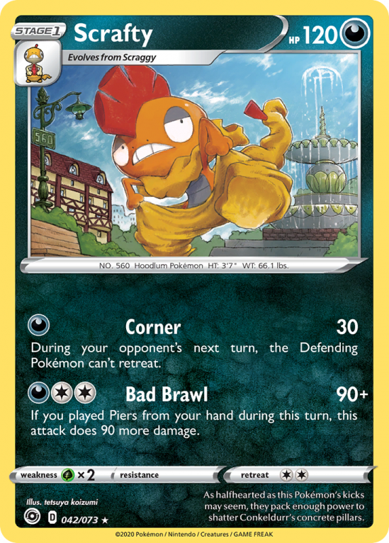 Scrafty 42/73 Sword & Shield Champion's Path