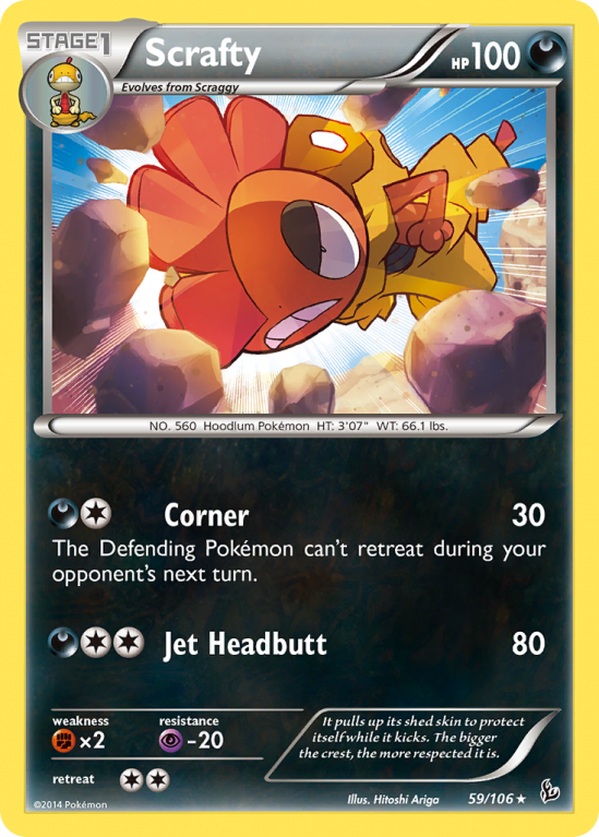 Scrafty 59/106 XY Flashfire