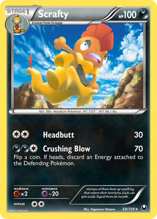 Scrafty 68/108 Black & White Dark Explorers