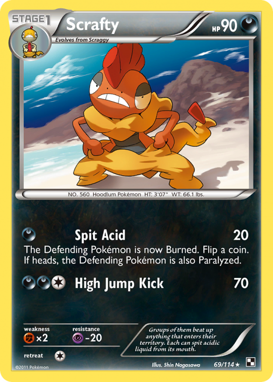 Scrafty 69/114 Black & White Black & White