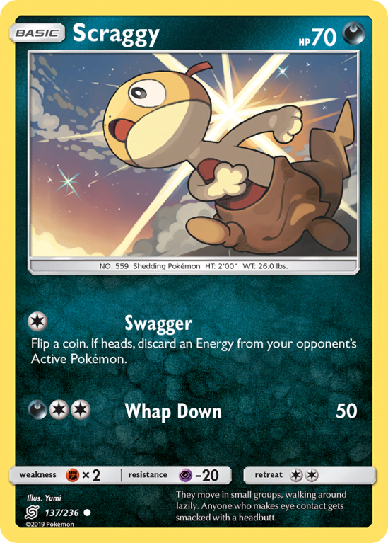 Scraggy 137/236 Sun & Moon Unified Minds