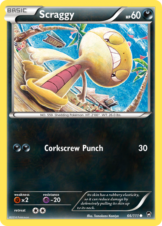 Scraggy 66/111 XY Furious Fists