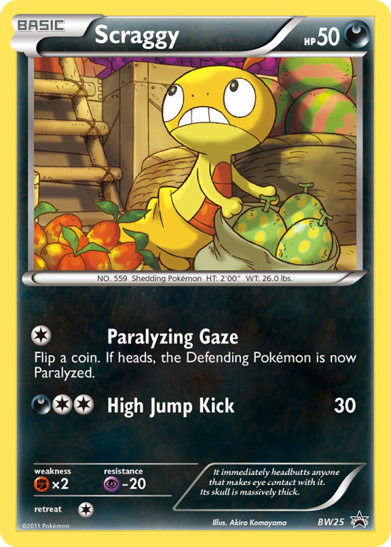Scraggy BW25/101 Black & White BW Black Star Promos