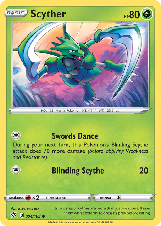 Scyther 4/192 Sword & Shield Rebel Clash