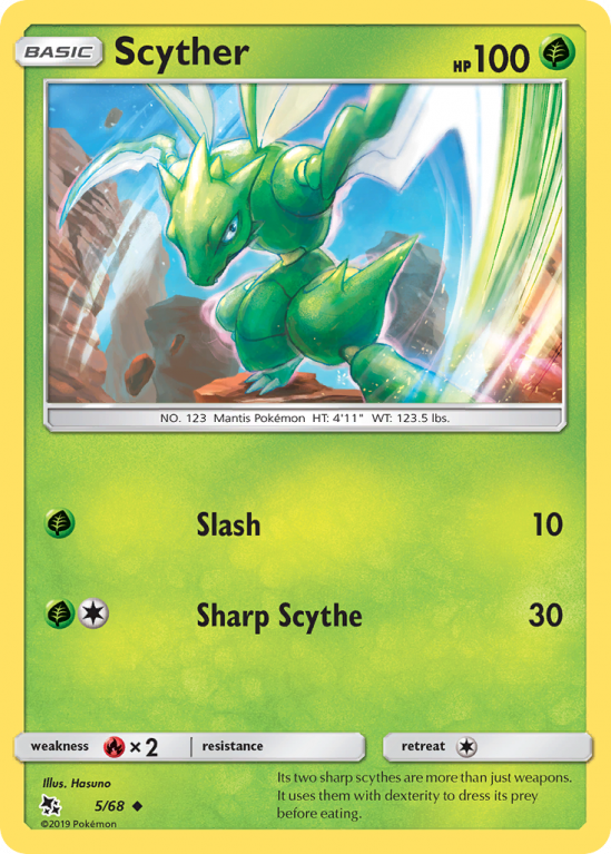 Scyther 5/68 Sun & Moon Hidden Fates