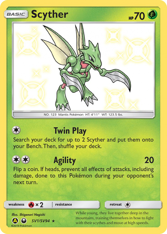 Scyther SV1/94 Sun & Moon Shiny Vault