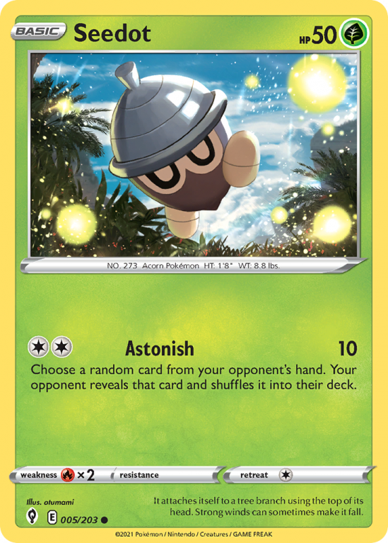 Seedot 5/203 Sword & Shield Evolving Skies