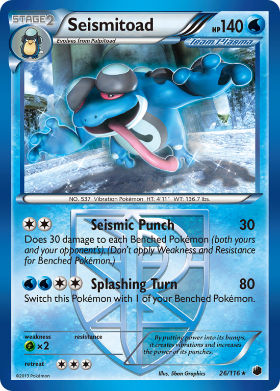 Seismitoad 26/116 Black & White Plasma Freeze