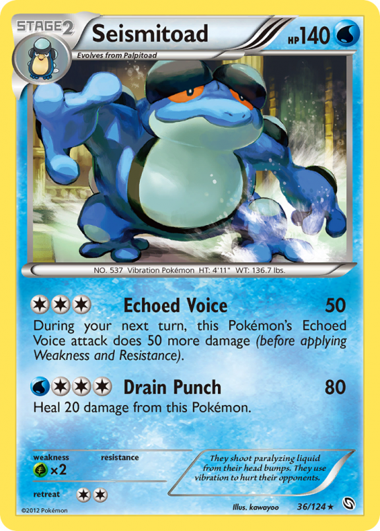 Seismitoad 36/124 Black & White Dragons Exalted