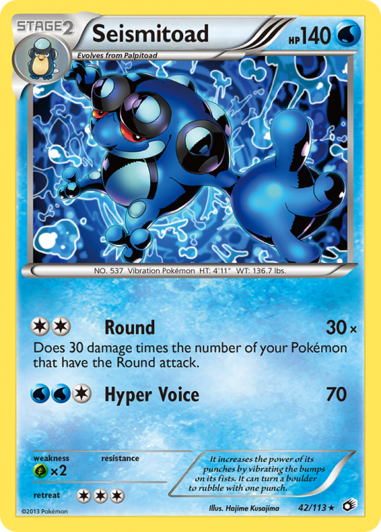 Seismitoad 42/113 Black & White Legendary Treasures